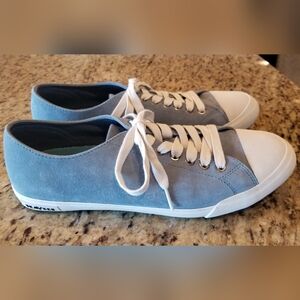 SeaVees Men's Sneakers Army Issue Low Light Blue Suede / White Size 11 Nice! EUC